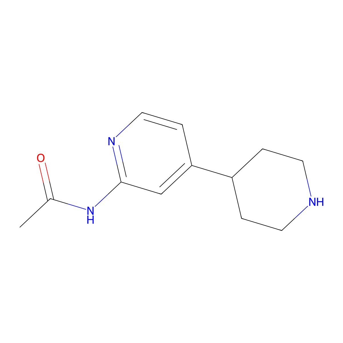 N-(4-(Piperidin-4-yl)pyridin-2-yl)acetamide molecular structure, CAS 1137950-00-5