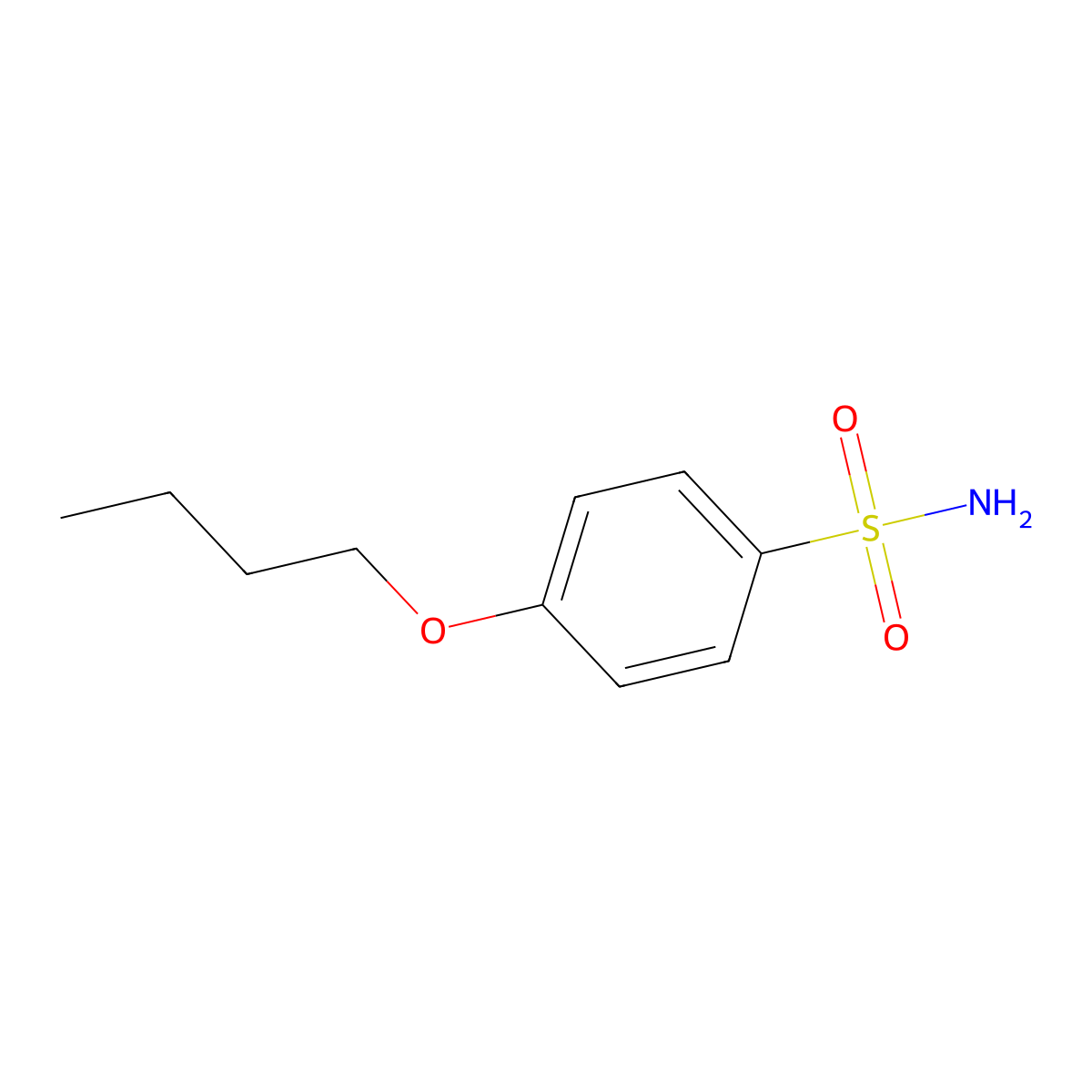 4-Butoxybenzenesulfonamide molecular structure, CAS 1138-58-5