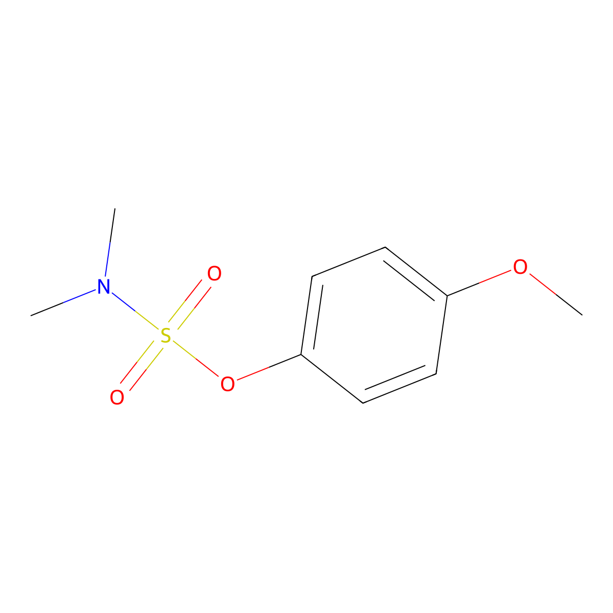 4-Methoxyphenyl N,N-dimethylsulfamate molecular structure, CAS 1138-62-1