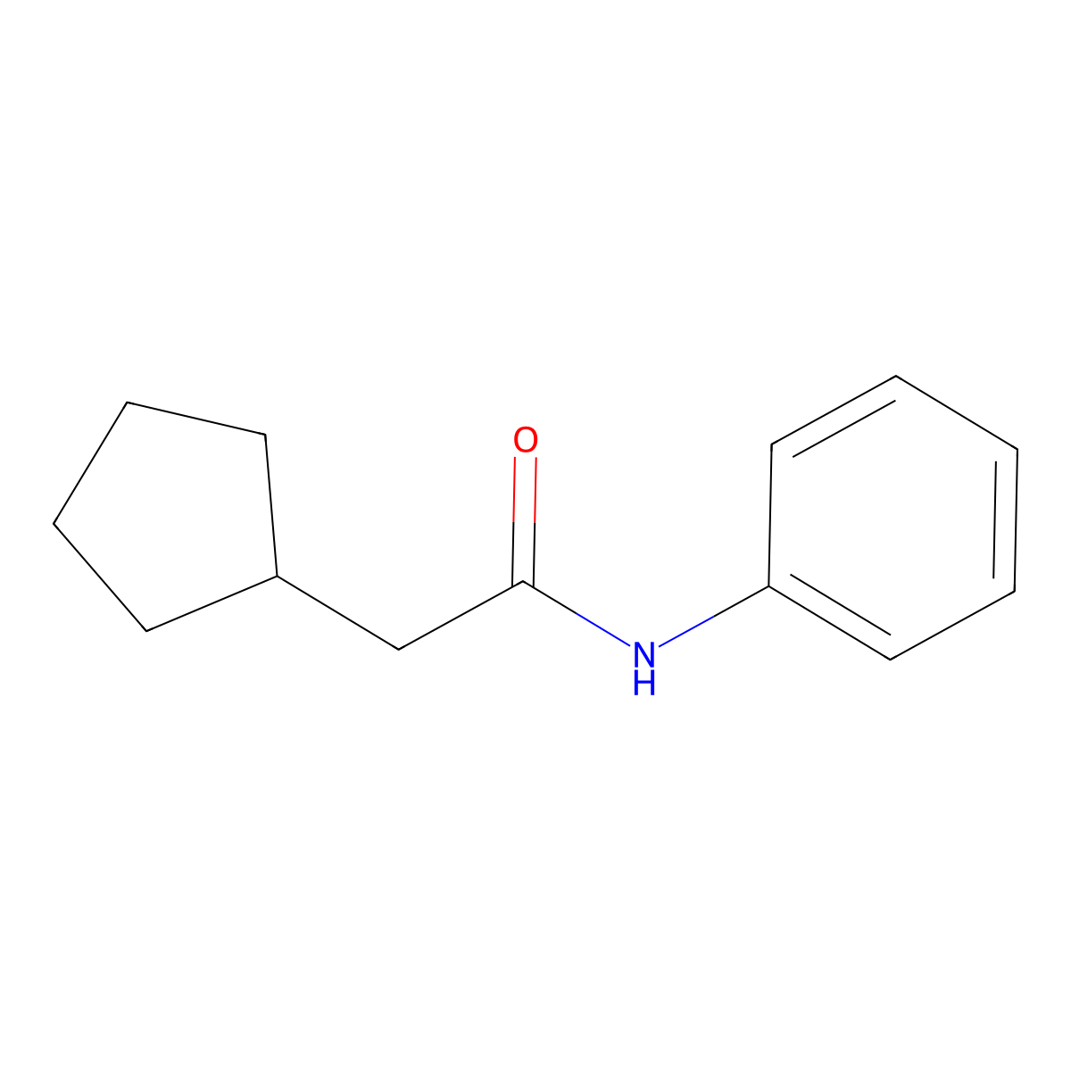 2-cyclopentyl-N-phenylacetamide molecular structure, CAS 1138-73-4