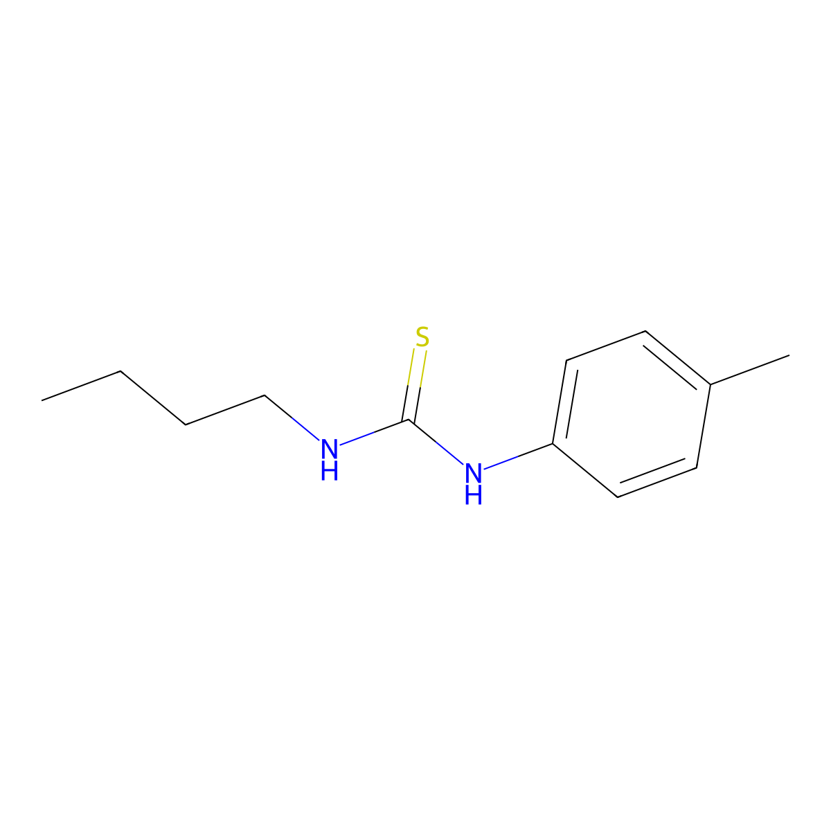1-Butyl-3-(4-methylphenyl)thiourea molecular structure, CAS 1138-86-9
