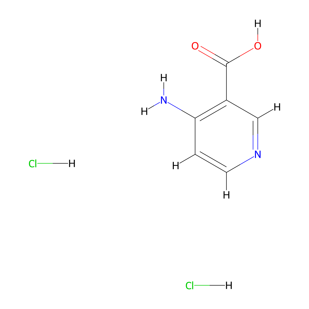 4-Aminonicotinic acid dihydrochloride molecular structure, CAS 1138011-19-4