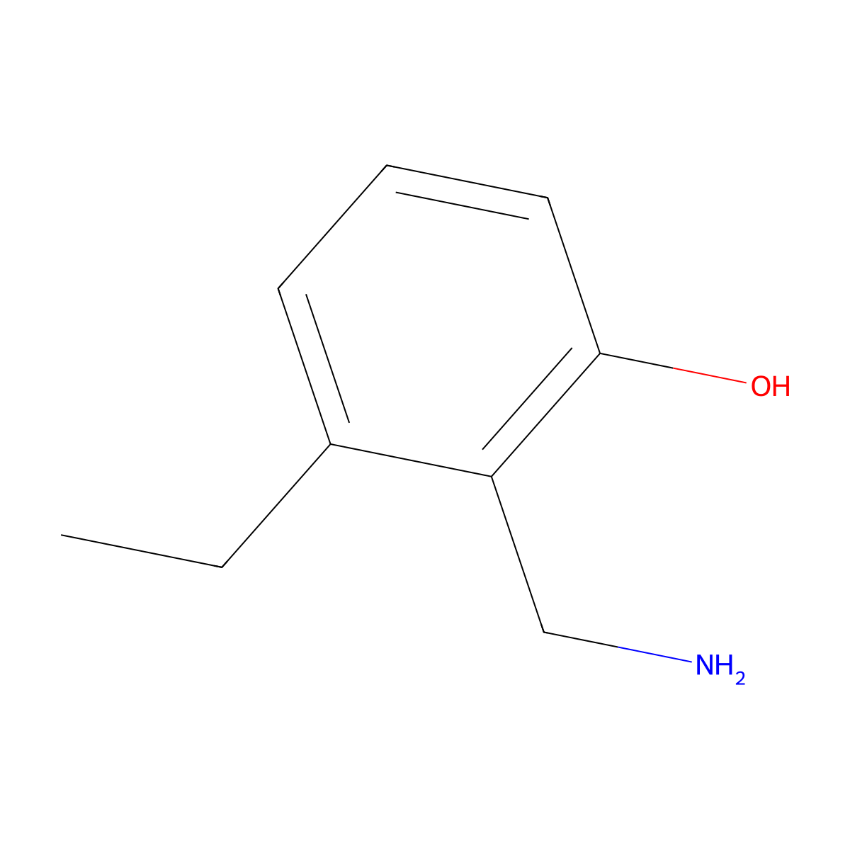 2-(Aminomethyl)-3-ethylphenol molecular structure, CAS 1138027-46-9