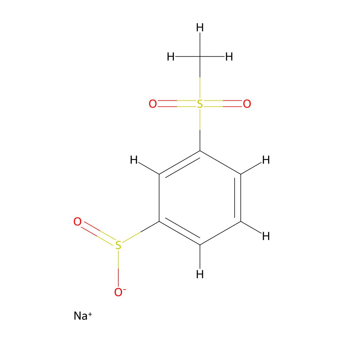 Sodium 3-(methylsulfonyl)benzenesulfinate molecular structure, CAS 1138034-09-9