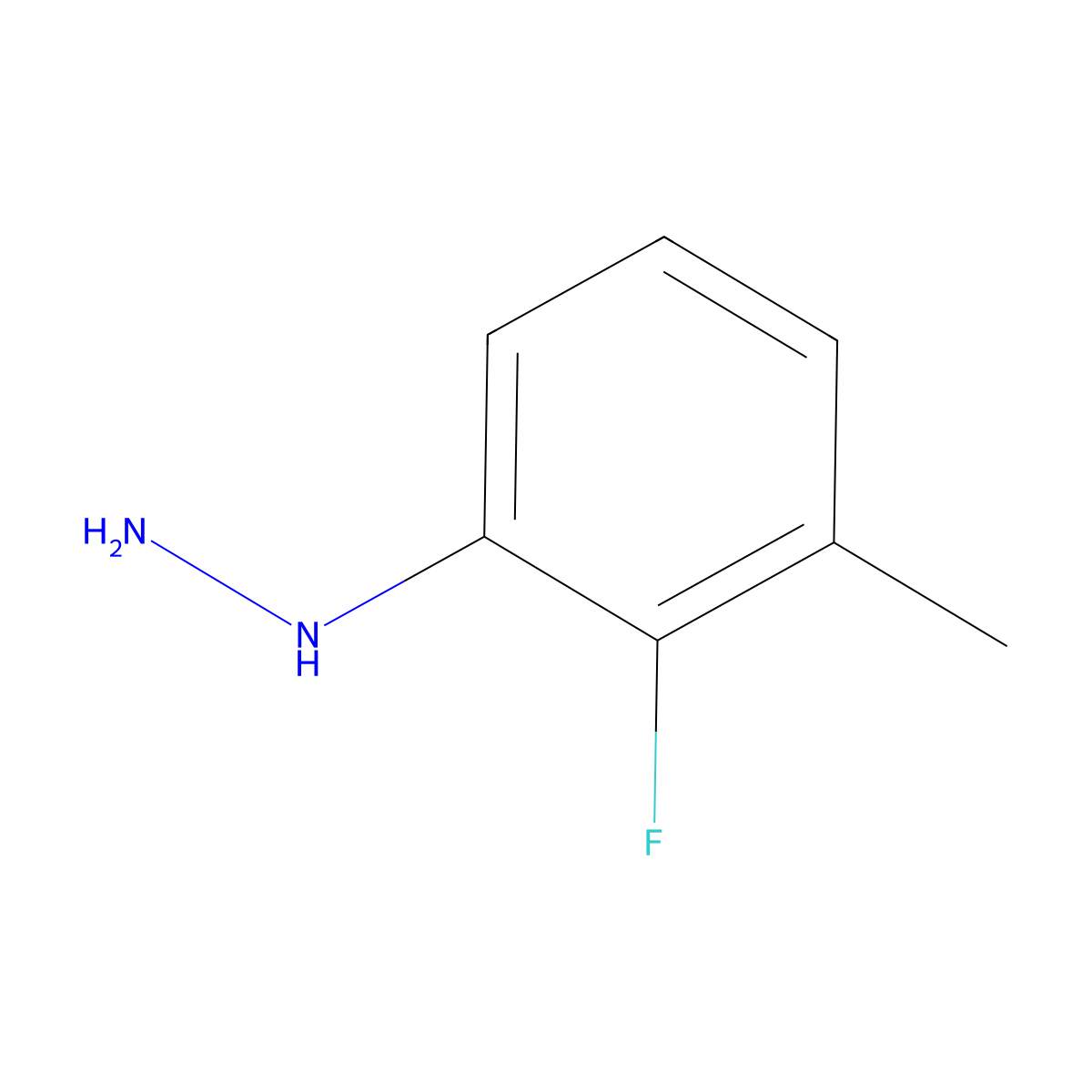 (2-Fluoro-3-methylphenyl)hydrazine molecular structure, CAS 1138036-49-3