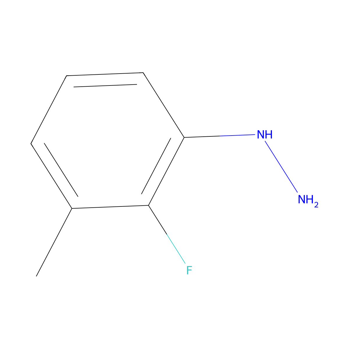 (2-Fluoro-3-methylphenyl)hydrazine molecular structure, CAS 1138036-49-3