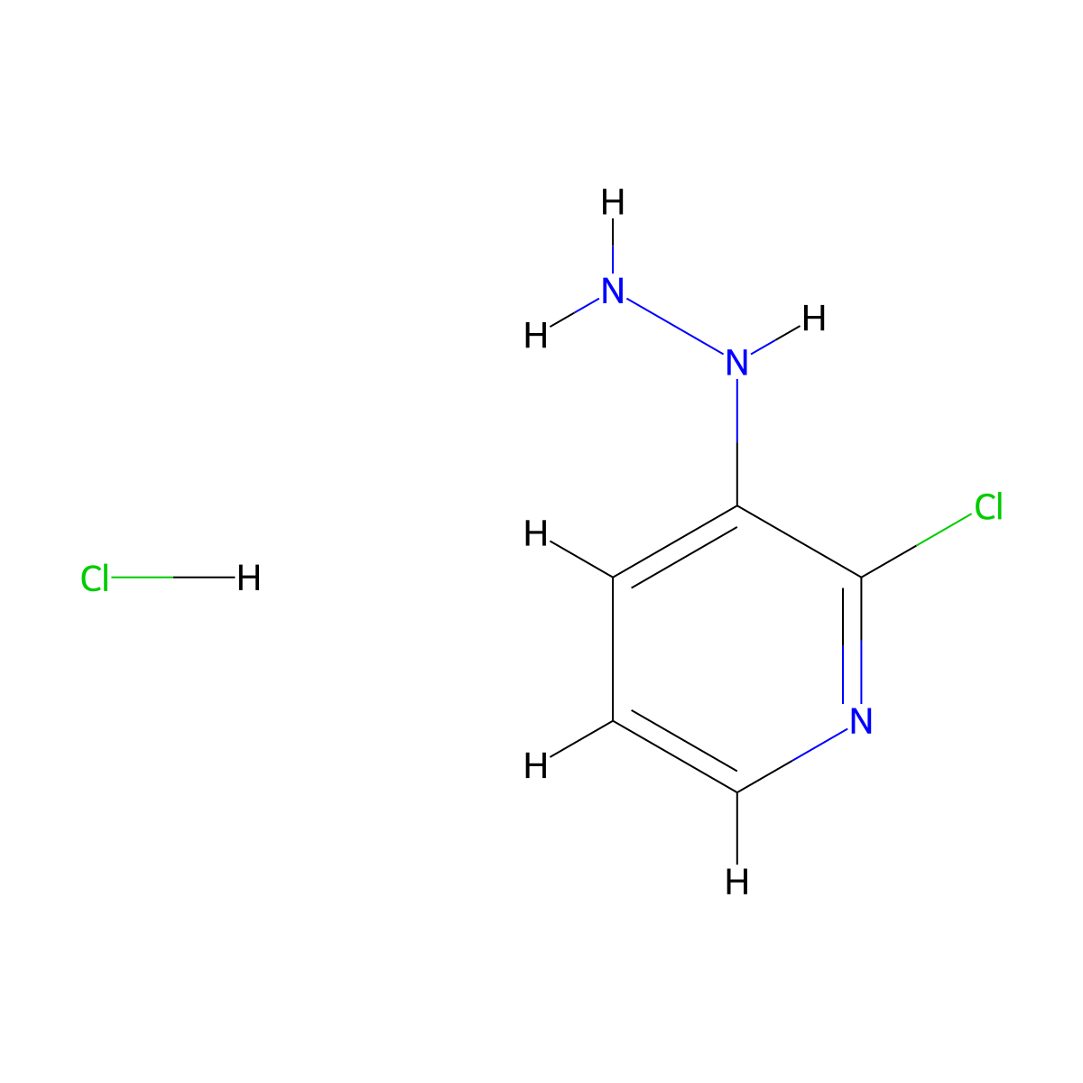 2-Chloro-3-hydrazinopyridine hydrochloride molecular structure, CAS 1138039-65-2