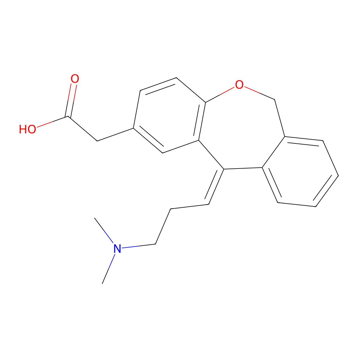 (E)-Olopatadine molecular structure, CAS 113805-63-3