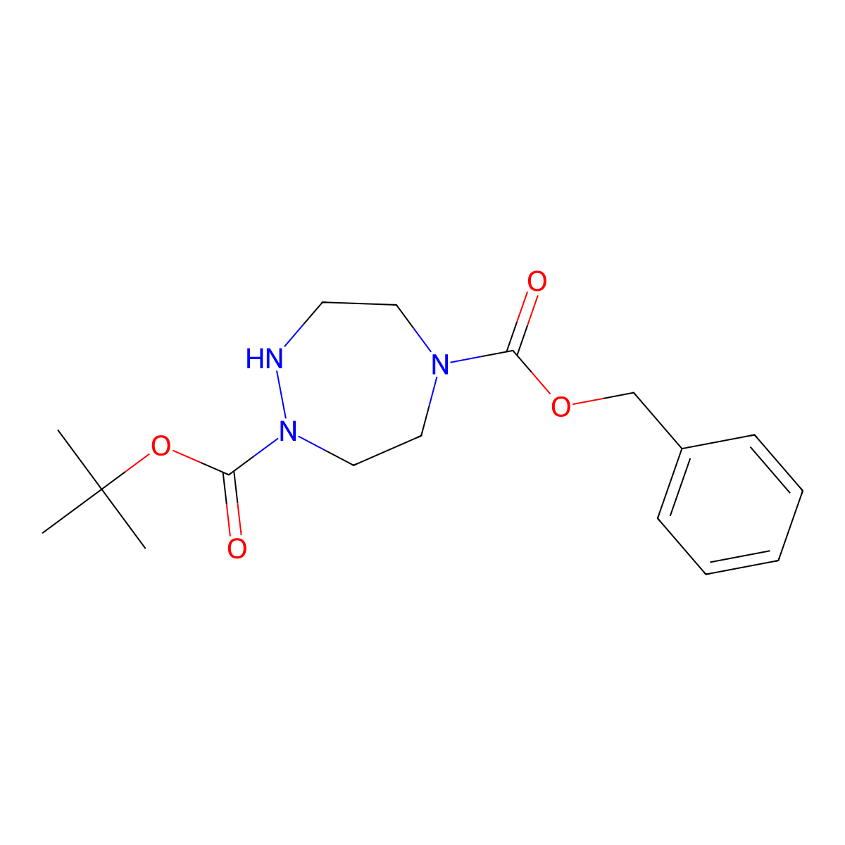 5-Benzyl 1-tert-butyl 1,2,5-triazepane-1,5-dicarboxylate molecular structure, CAS 1138150-98-7
