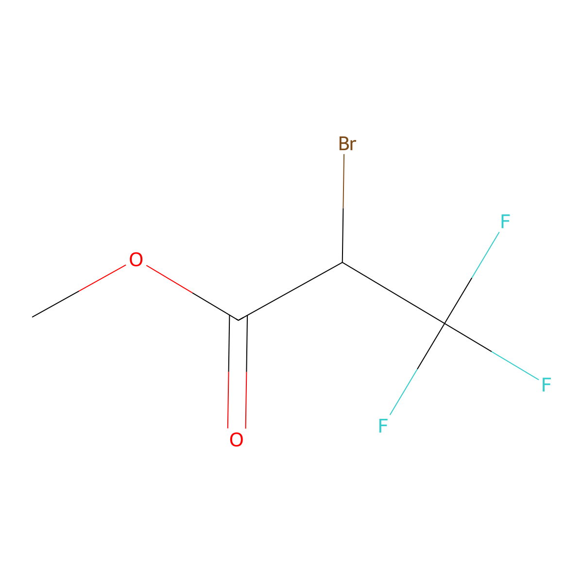 Methyl 2-bromo-3,3,3-trifluoropropanoate molecular structure, CAS 113816-36-7