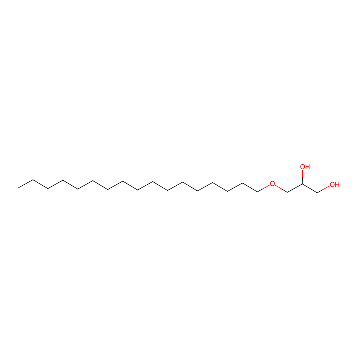 1-O-Heptadecylglycerol molecular structure, CAS 113817-63-3