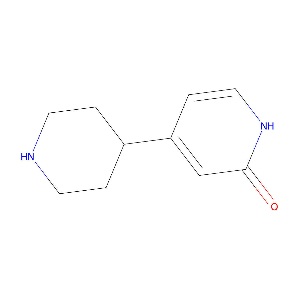2(1H)-Pyridinone, 4-(4-piperidinyl)- molecular structure, CAS 1138218-04-8