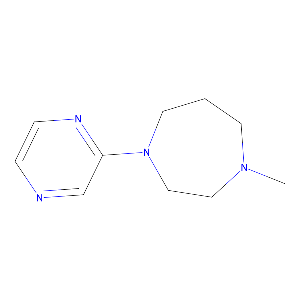 1-Methyl-4-(pyrazin-2-yl)-1,4-diazepane molecular structure, CAS 1138220-44-6