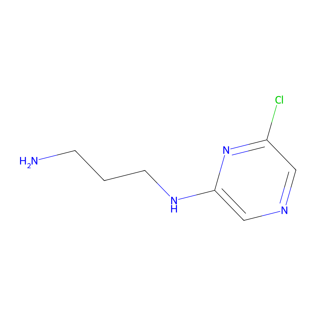 N1-(6-chloropyrazin-2-yl)propane-1,3-diamine molecular structure, CAS 1138220-49-1