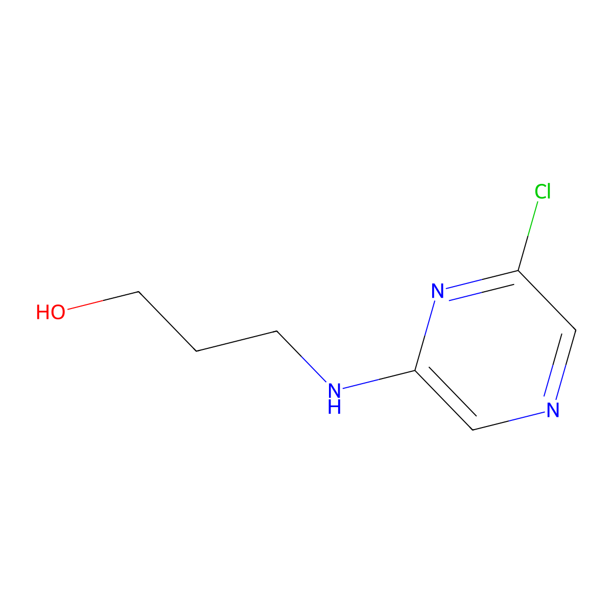 3-[(6-Chloro-2-pyrazinyl)amino]-1-propanol molecular structure, CAS 1138220-54-8