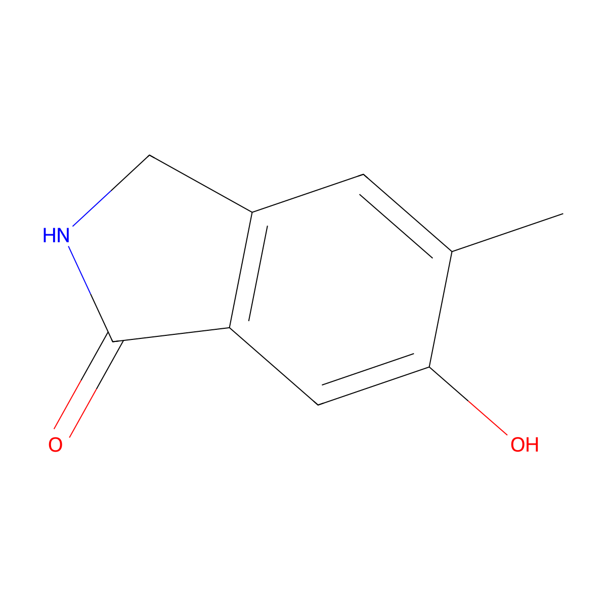 6-hydroxy-5-methyl-2,3-dihydro-1H-isoindol-1-one molecular structure, CAS 1138220-72-0
