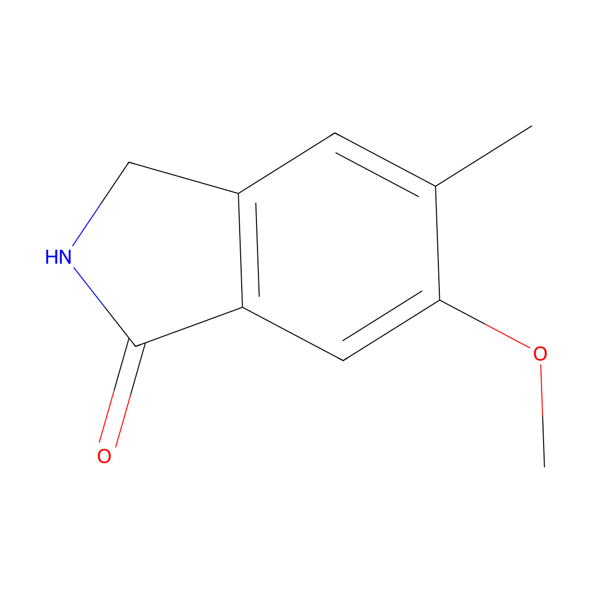 6-methoxy-5-methyl-2,3-dihydro-1H-isoindol-1-one molecular structure, CAS 1138220-76-4