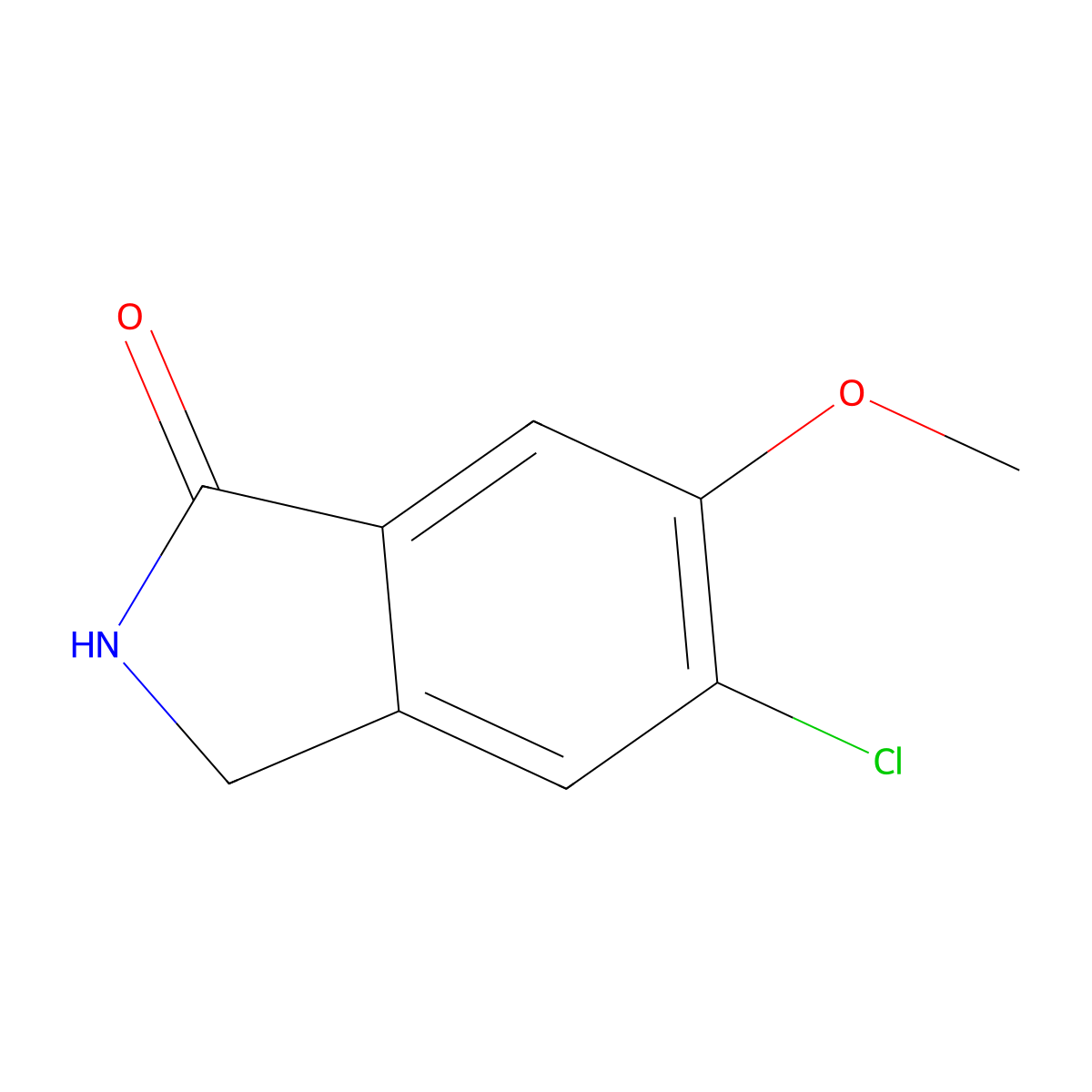 5-Chloro-2,3-dihydro-6-methoxy-1h-isoindol-1-one molecular structure, CAS 1138220-79-7