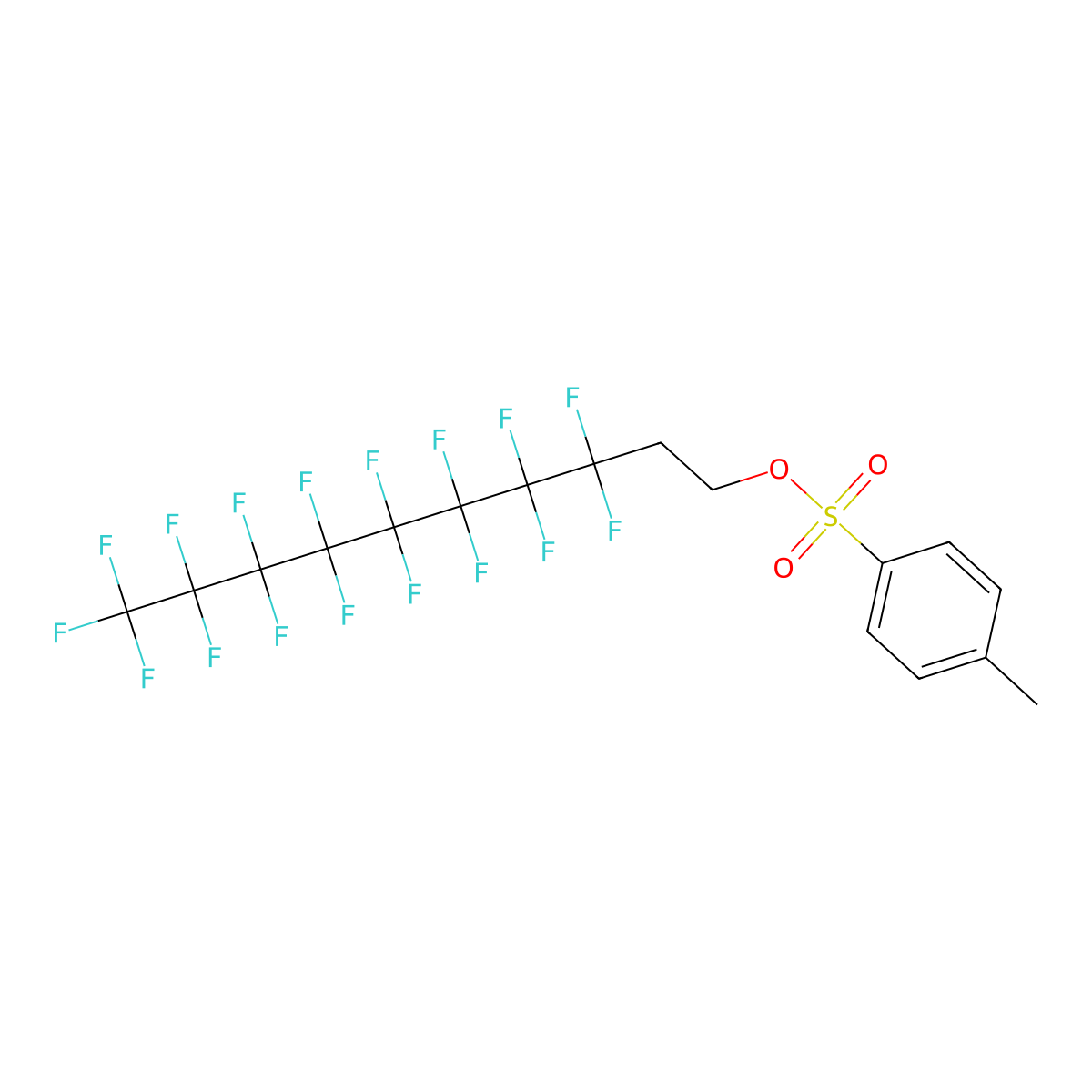 3,3,4,4,5,5,6,6,7,7,8,8,9,9,10,10,10-Heptadecafluorodecyl 4-methylbenzene-1-sulfonate molecular structure, CAS 113823-56-6