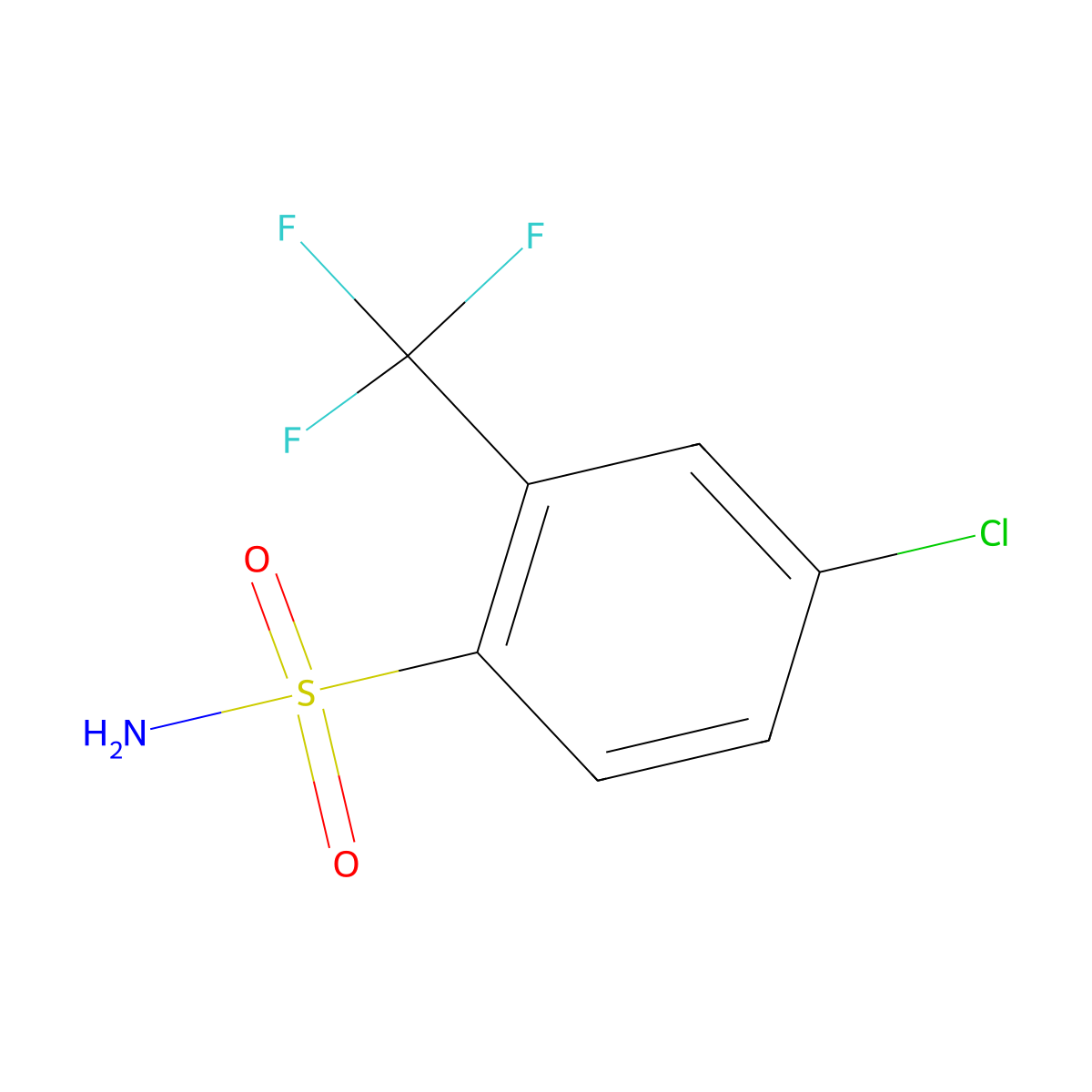 4-Chloro-2-(trifluoromethyl)benzenesulfonamide molecular structure, CAS 113823-98-6