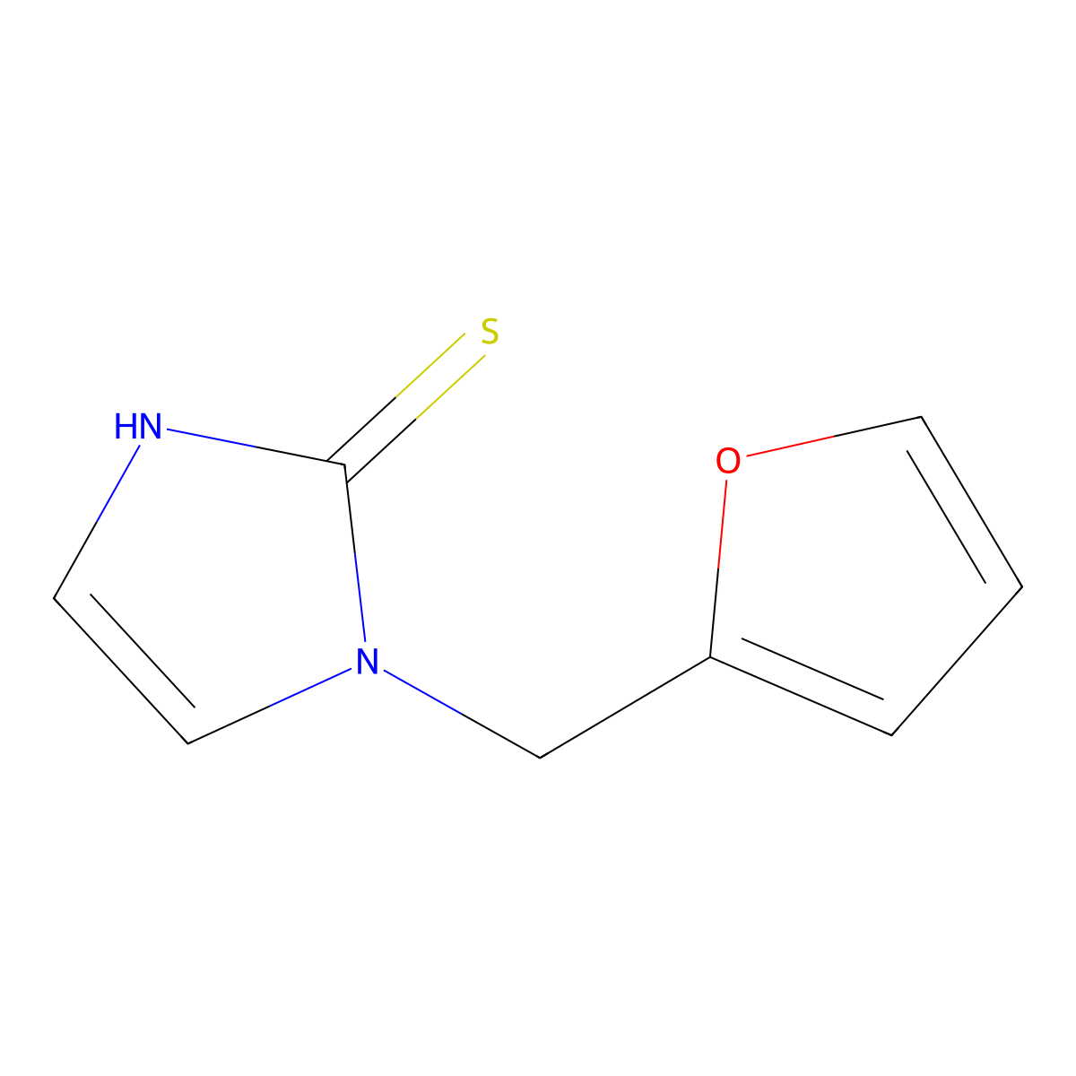 1-(furan-2-ylmethyl)-1H-imidazole-2-thiol molecular structure, CAS 113825-02-8
