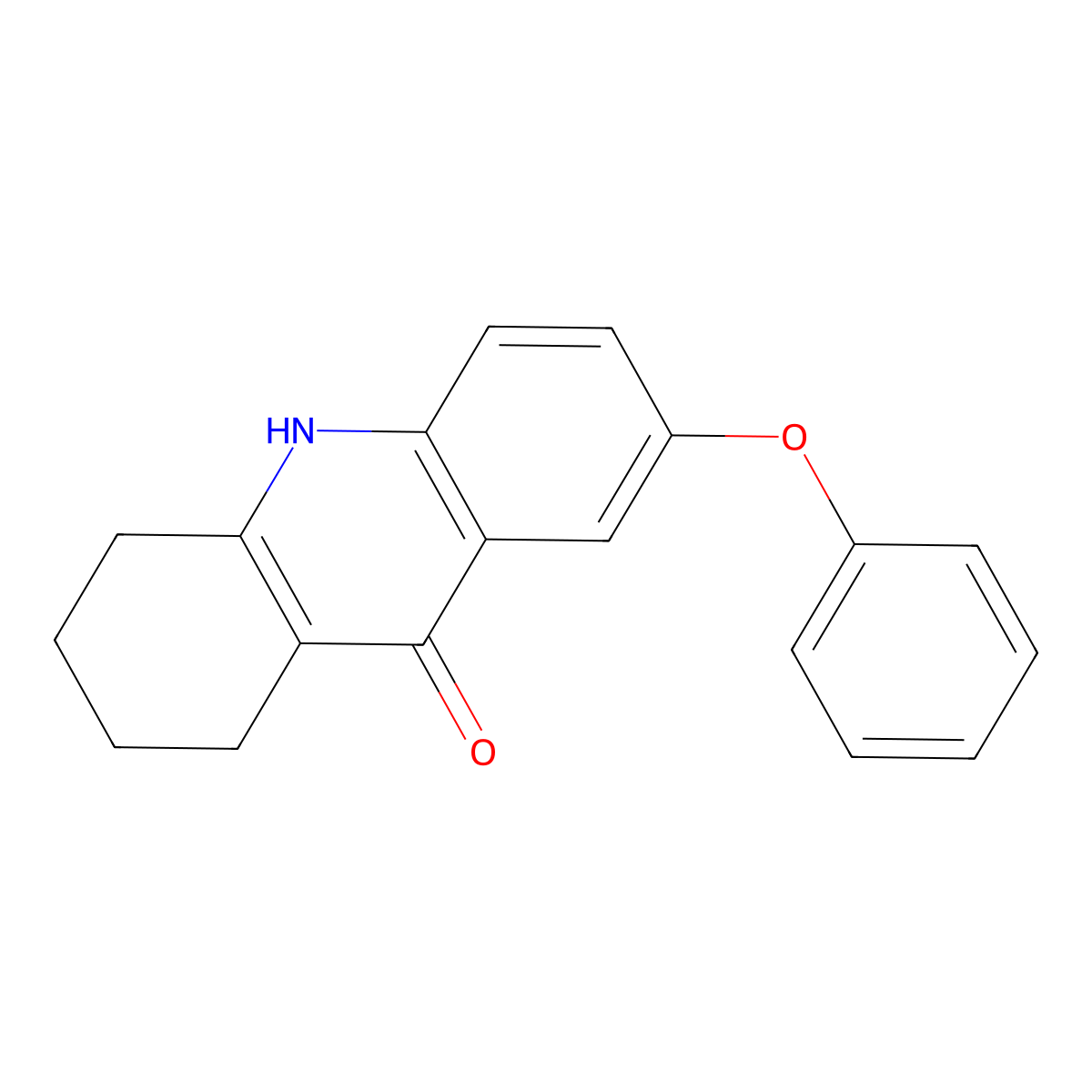 7-Phenoxy-1,2,3,4,9,10-hexahydroacridin-9-one molecular structure, CAS 113825-76-6