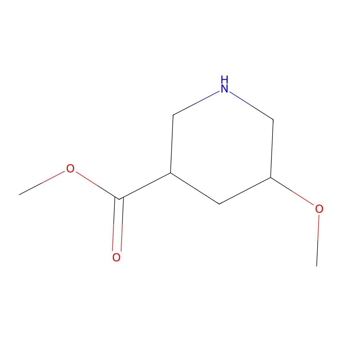 Methyl 5-methoxypiperidine-3-carboxylate molecular structure, CAS 113826-40-7