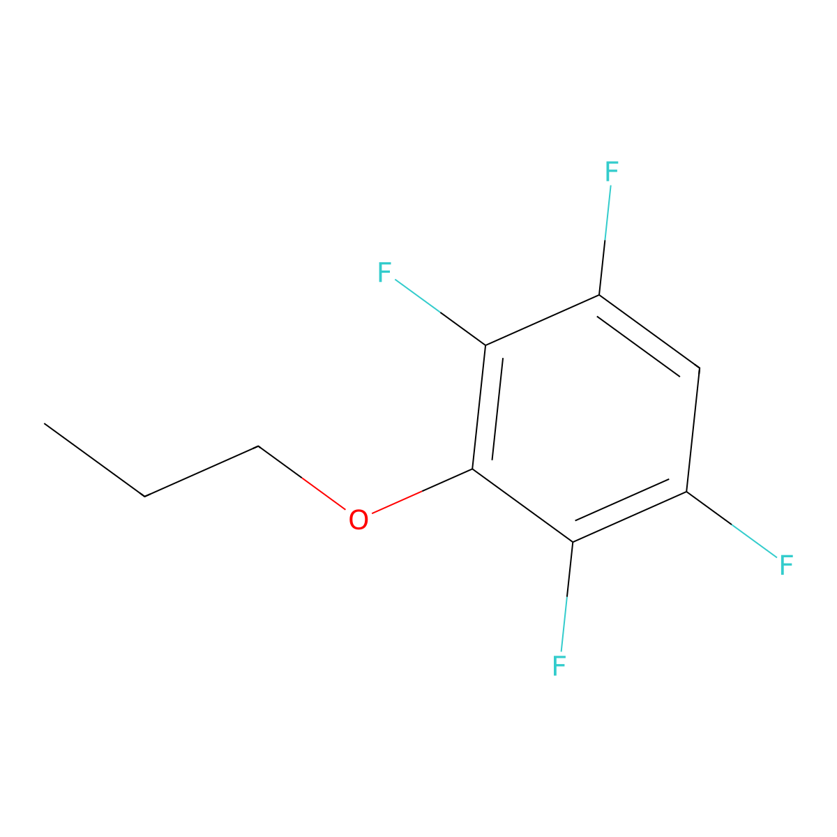 1,2,4,5-Tetrafluoro-3-propoxybenzene molecular structure, CAS 113827-86-4