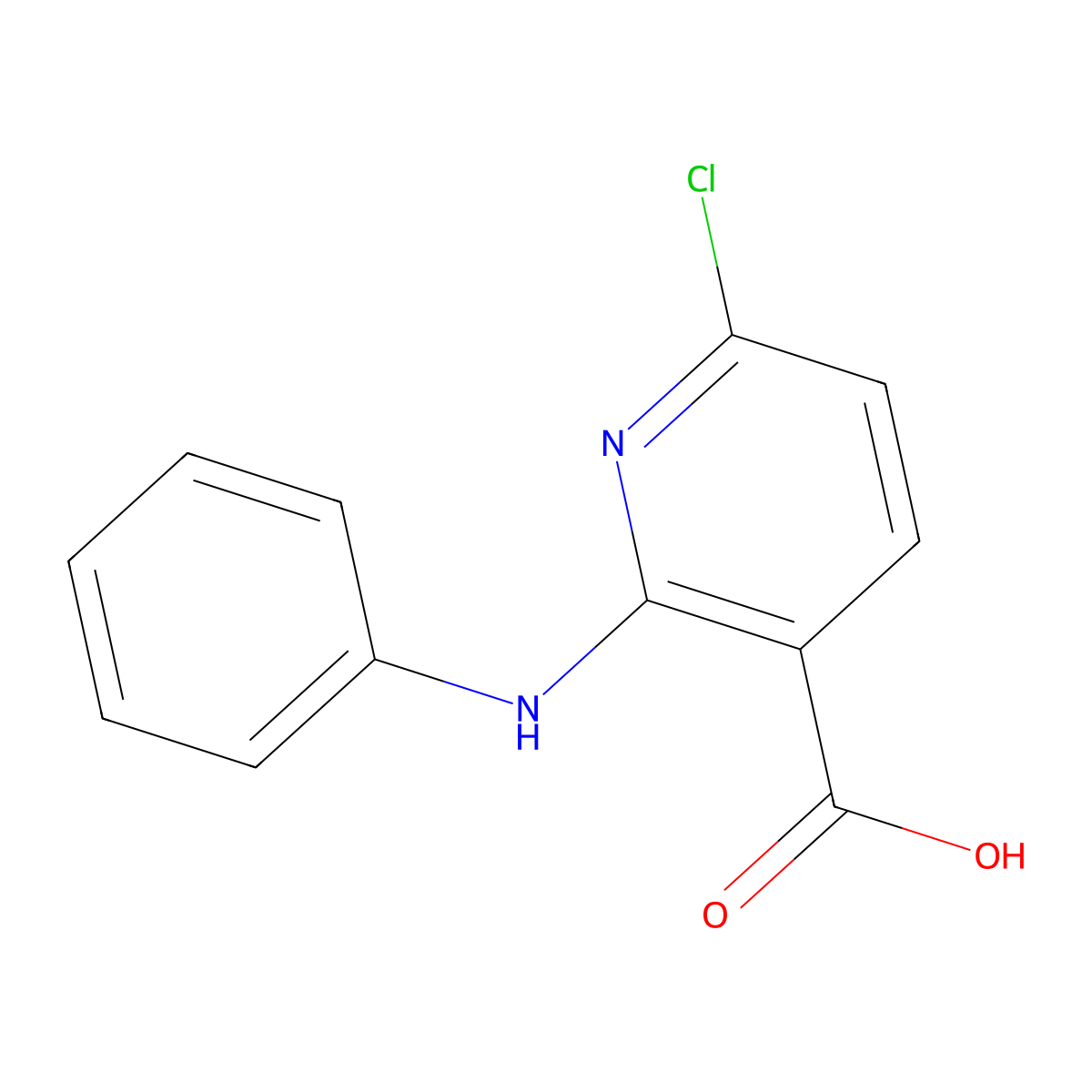 6-Chloro-2-(phenylamino)nicotinic acid molecular structure, CAS 1138322-09-4