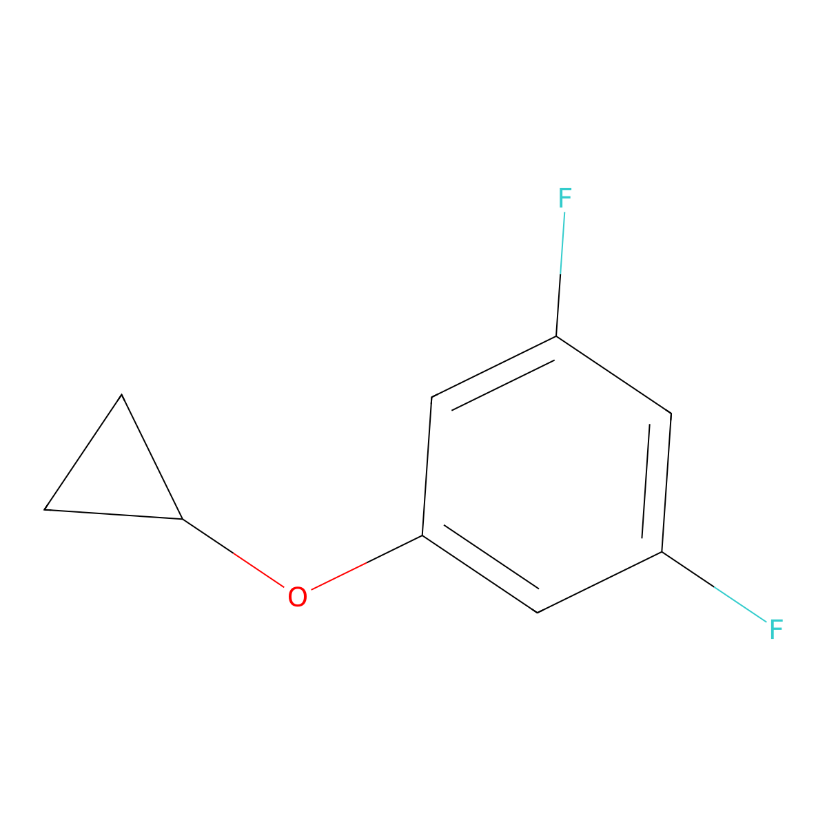 1-Cyclopropoxy-3,5-difluorobenzene molecular structure, CAS 1138331-79-9