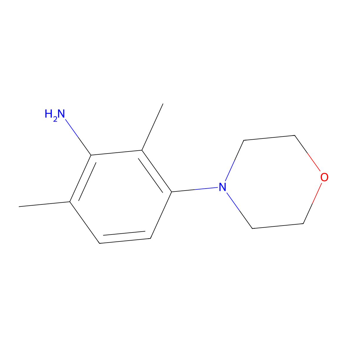 2,6-Dimethyl-3-morpholinoaniline molecular structure, CAS 1138341-41-9