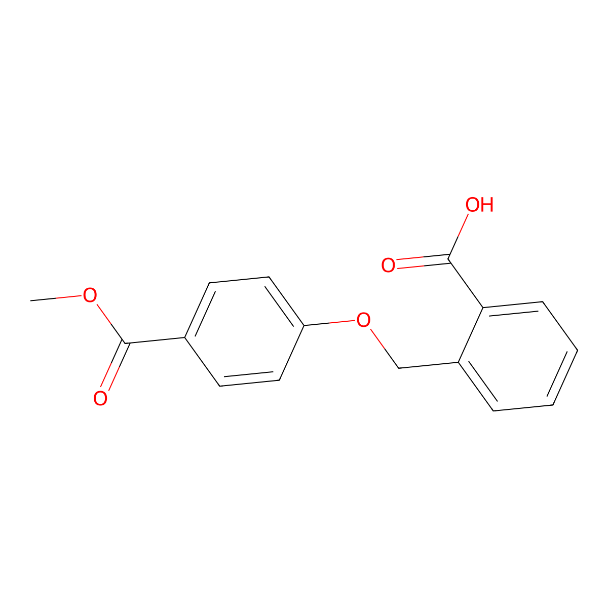2-[(4-methoxycarbonylphenoxy)methyl]benzoic Acid molecular structure, CAS 113836-33-2