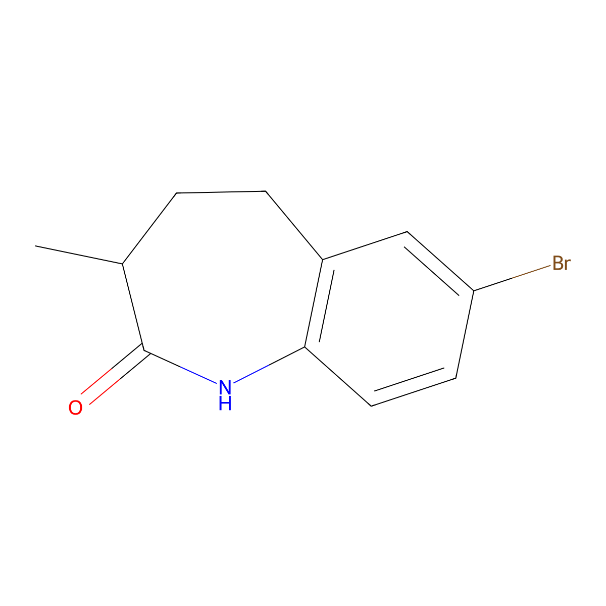 7-Bromo-3-methyl-2,3,4,5-tetrahydro-1h-1-benzazepin-2-one molecular structure, CAS 113843-00-8