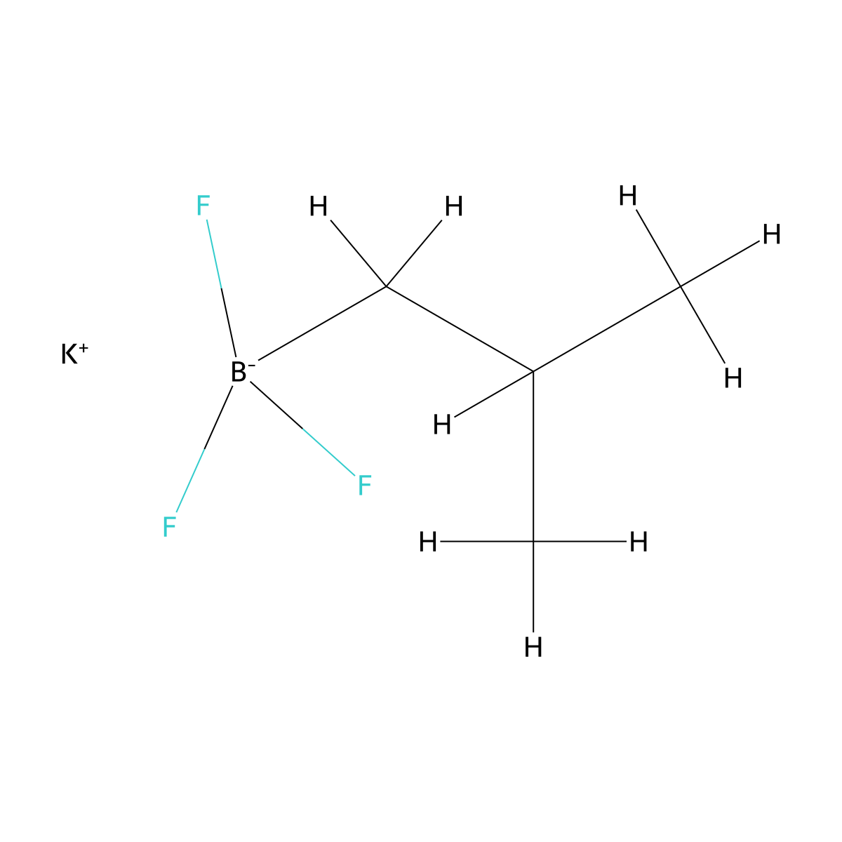 Potassium trifluoro(isobutyl)borate molecular structure, CAS 1138434-30-6