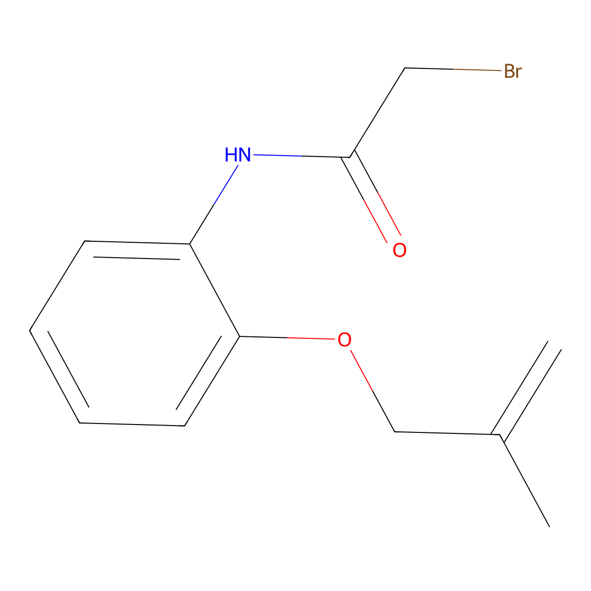 2-Bromo-N-{2-[(2-methyl-2-propenyl)oxy]-phenyl}acetamide molecular structure, CAS 1138442-37-1