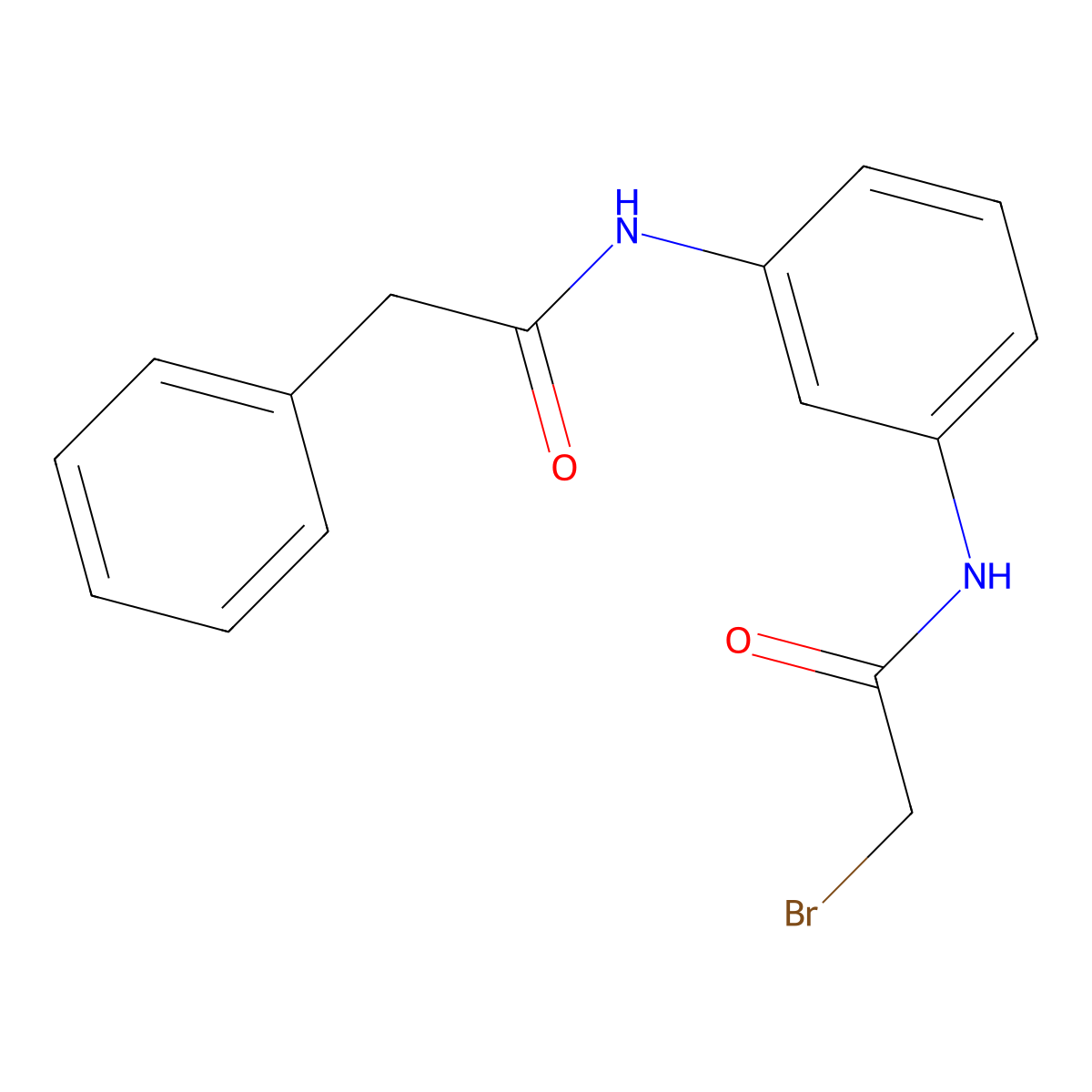 2-Bromo-N-{3-[(2-phenylacetyl)amino]-phenyl}acetamide molecular structure, CAS 1138443-17-0