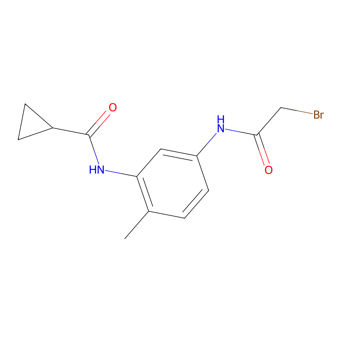 N-{5-[(2-Bromoacetyl)amino]-2-methylphenyl}cyclopropanecarboxamide molecular structure, CAS 1138443-79-4