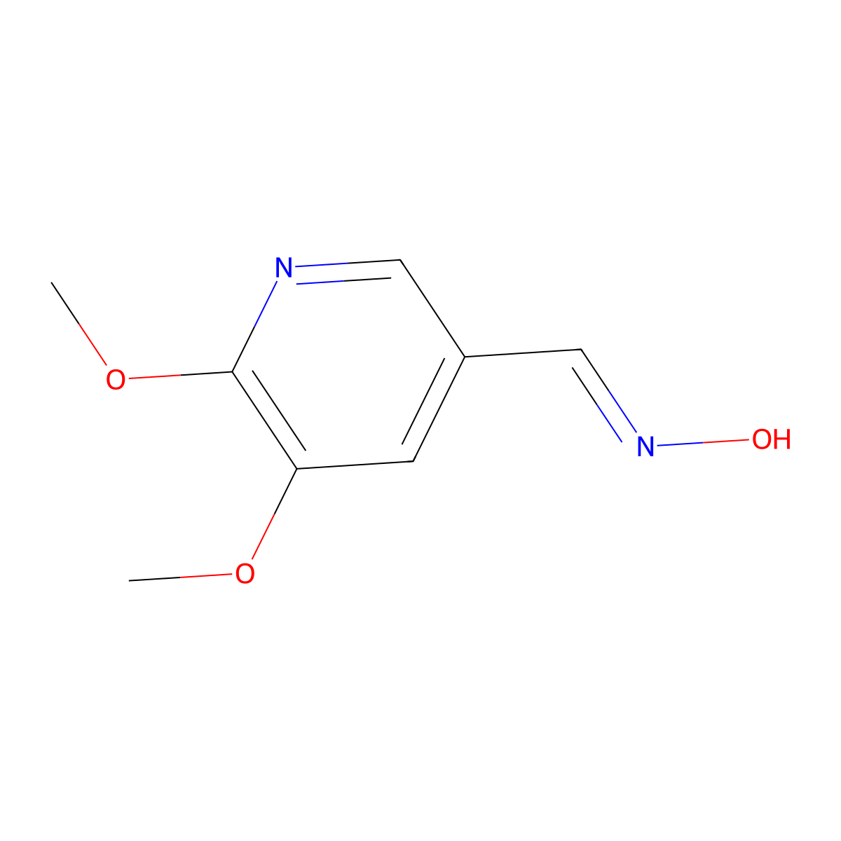 5,6-Dimethoxynicotinaldehyde oxime molecular structure, CAS 1138443-93-2