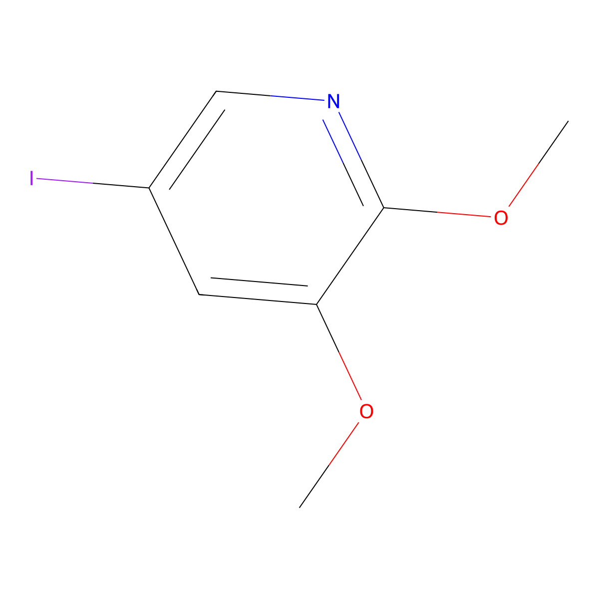 5-Iodo-2,3-dimethoxypyridine molecular structure, CAS 1138444-04-8