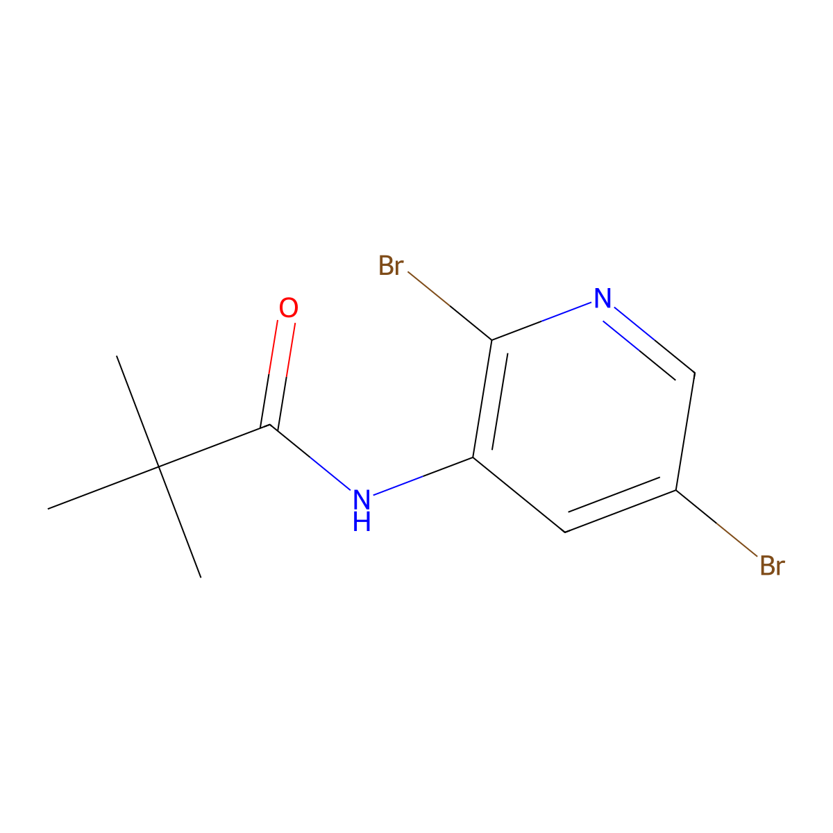 N-(2,5-Dibromopyridin-3-yl)pivalamide molecular structure, CAS 1138444-05-9