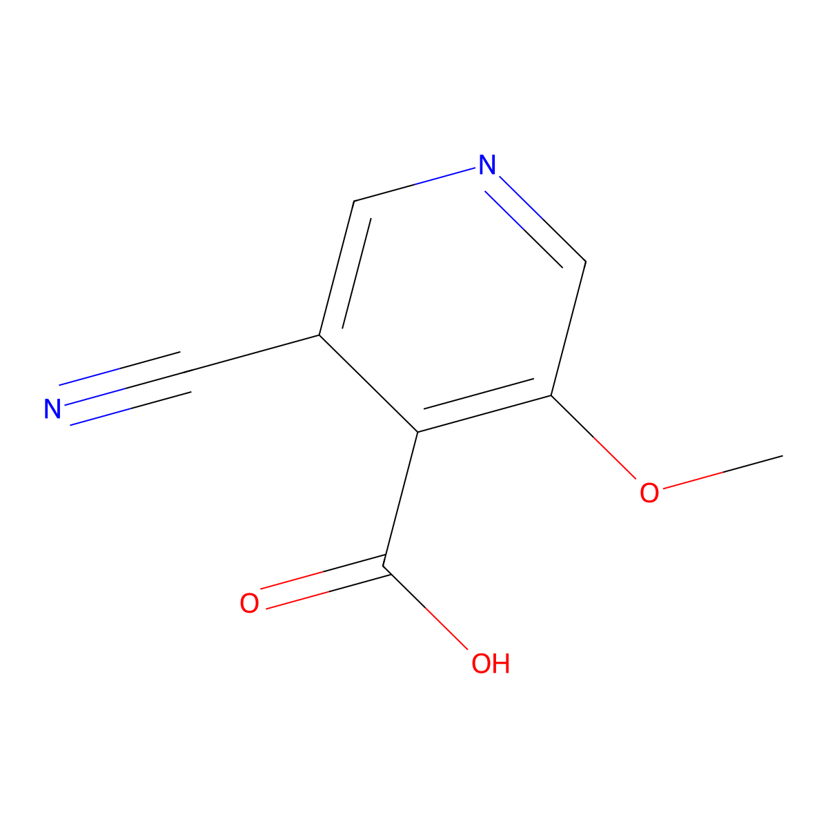 3-Cyano-5-methoxyisonicotinic acid molecular structure, CAS 1138444-09-3