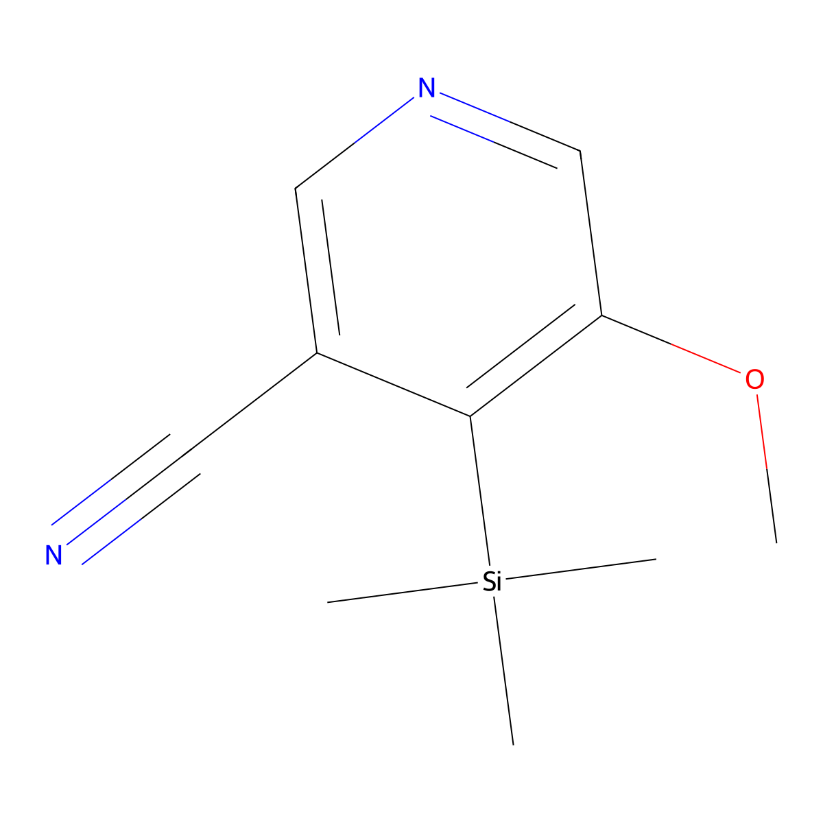 5-Methoxy-4-(trimethylsilyl)nicotinonitrile molecular structure, CAS 1138444-11-7