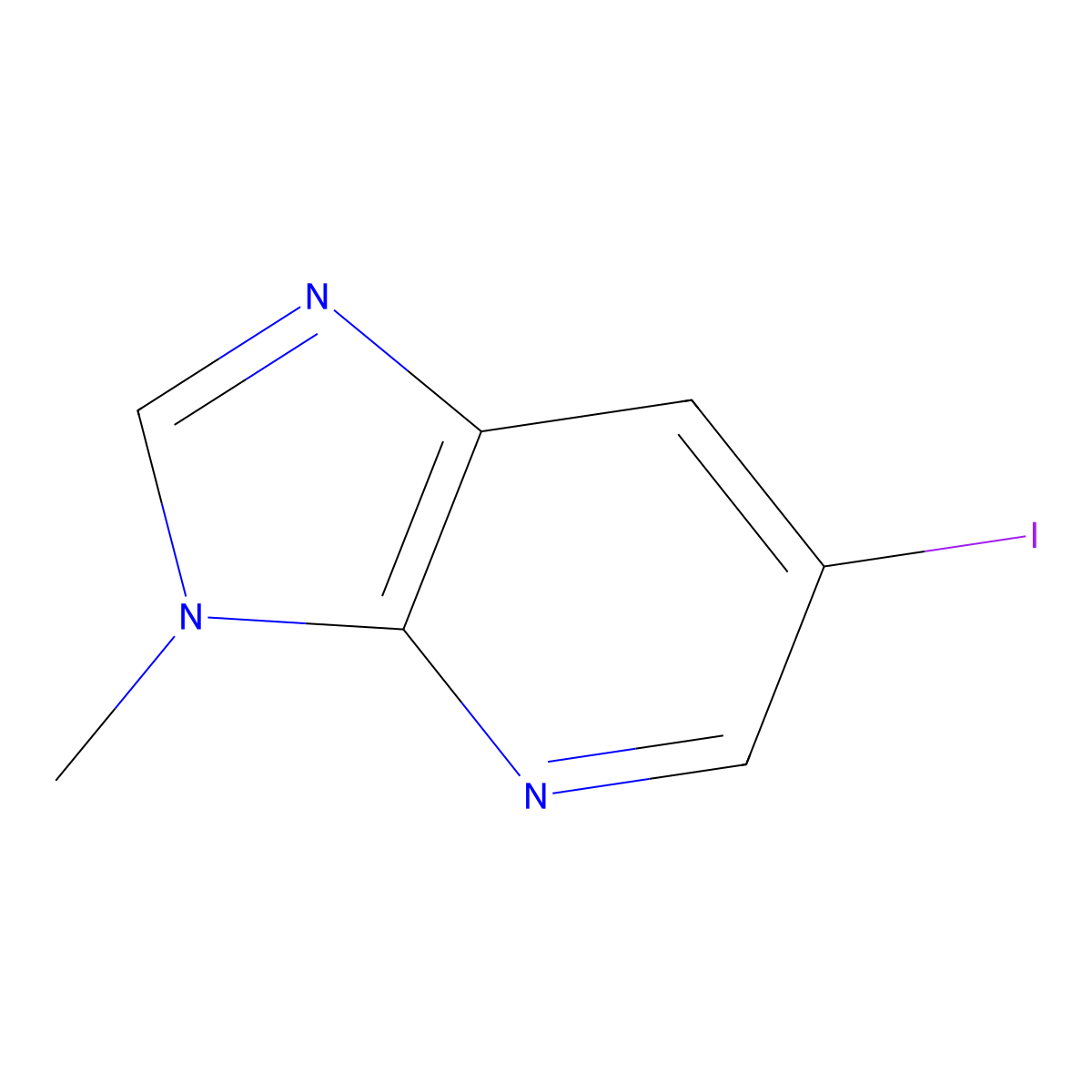 6-Iodo-3-methyl-3H-imidazo[4,5-b]pyridine molecular structure, CAS 1138444-15-1