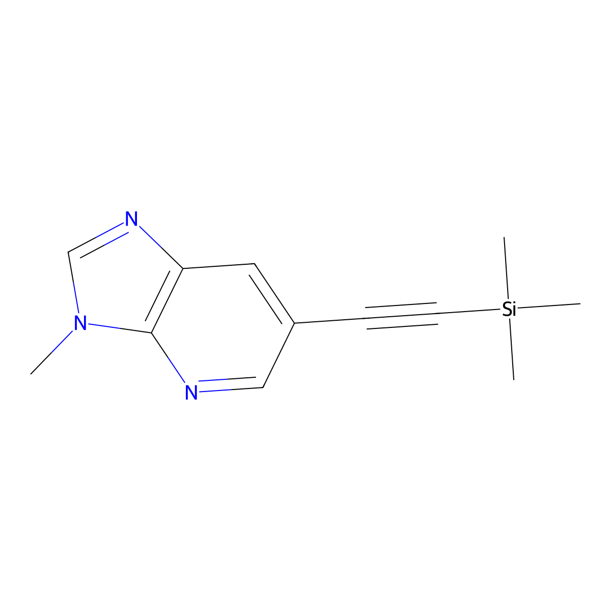 3-Methyl-6-[(trimethylsilyl)ethynyl]-3H-imidazo[4,5-b]pyridine molecular structure, CAS 1138444-16-2