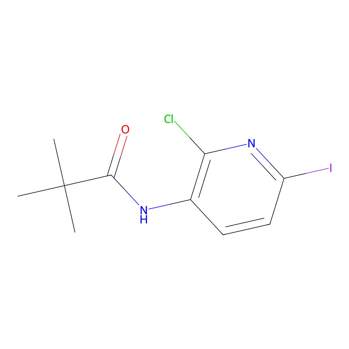 N-(2-Chloro-6-iodopyridin-3-yl)pivalamide molecular structure, CAS 1138444-26-4