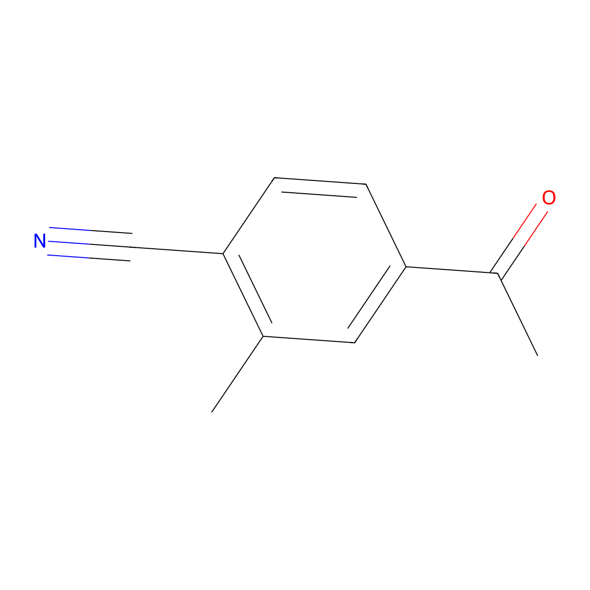 4-Acetyl-2-methylbenzonitrile molecular structure, CAS 1138444-80-0