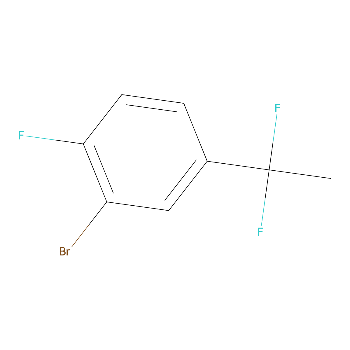2-Bromo-4-(1,1-difluoroethyl)-1-fluorobenzene molecular structure, CAS 1138444-85-5