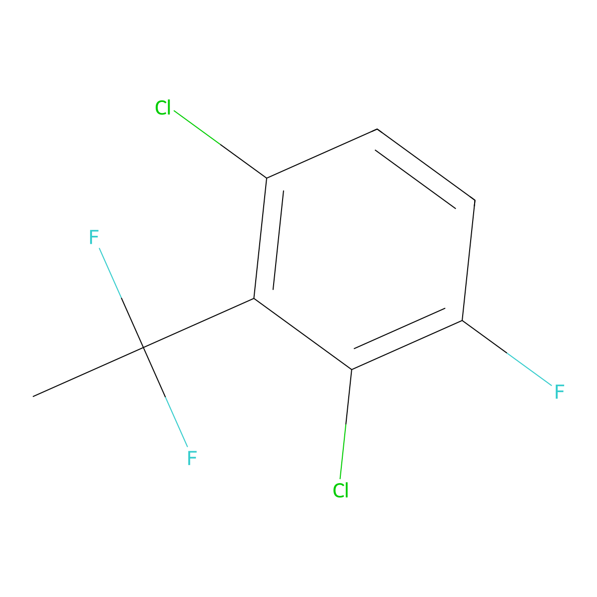1,3-Dichloro-2-(1,1-difluoroethyl)-4-fluorobenzene molecular structure, CAS 1138444-99-1