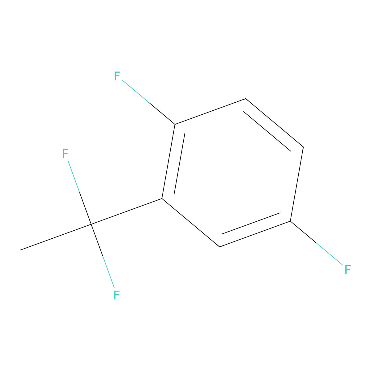 2-(1,1-Difluoroethyl)-1,4-difluorobenzene molecular structure, CAS 1138445-05-2