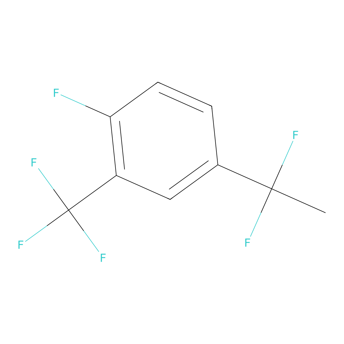 4-(1,1-Difluoroethyl)-1-fluoro-2-(trifluoromethyl)benzene molecular structure, CAS 1138445-20-1